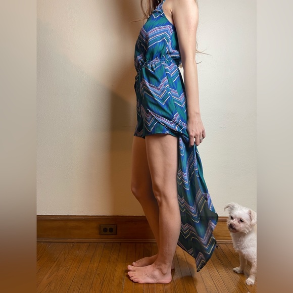 EUC Candie’s Print Skirt Overlay Romper size small - Picture 4 of 5